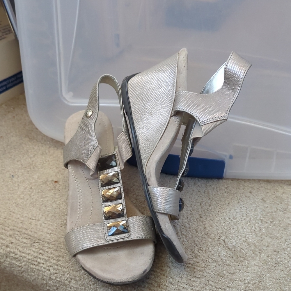 Anne Klein Sport Metallic Wedges
